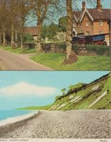 Dunwich Cart Farming Wagon In Garden Suffolk Rare 1970s Postcard
