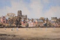 Durham Cricket Match Ground Eric Thompson Painting Postcard