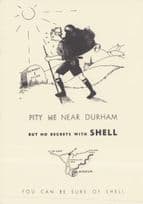 Durham No Regrets With Shell Map Advertising Postcard
