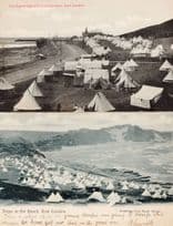 East London Military Encampment Camping South Africa 2x Old Postcard