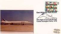 East Midlands To Paris Airport 1979 Concorde 29 First Flight Derby FDC