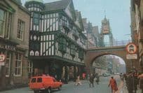 Eastgate Tower Clock Chester Royal Mail Van 1970s Postcard