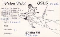 Eastleigh Hants Pylon Plane Pilot Eastleigh Hants QSL Radio Card