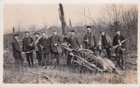 Eccentric American Animal Hunters Transport Hunting Party Old RPC Postcard