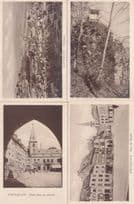 Echternach Geievsley Panomara Marche 4x Old Luxembourg Postcard s