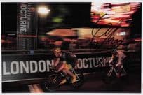 Ed Clancy Olympic British Cyclist 2015 Race Victory 12x8 Hand Signed Photo