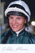 Eddie Ahern Horse Racing Jockey Hand Signed Photo
