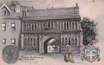 Edward The Confessor Coin Abbey Gateway Great Malvern Phillimore Postcard