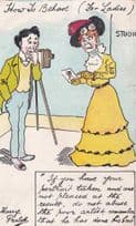 Edwardian Camera Photo Studio Cameraman Old Comic Postcard
