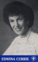 Edwina Currie Vintage Conservative Election Campaign Hand Signed Photo