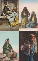 Egyptian Bedouin Arab Women 4x Antique Postcard s