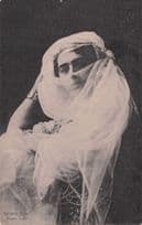 Egyptian Lady Harem Mystery Veil Type Old Glamour Postcard