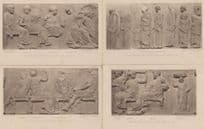 Egyptian Parthenon Frieze East Slab 4x Antique Postcard s