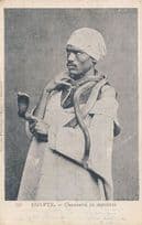 Egyptian Snake Charmer With Deadly Serpent On Throat Antique Postcard