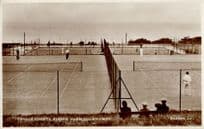 Eireas Park Tennis Courts Colwyn Bay Welsh Real Photo Old WW2 Postcard
