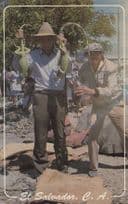 El Salvador Reptile Lizard Park Snakes Real Photo Postcard