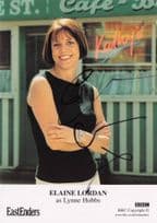 Elaine Lordan as Lynne Hobbs BBC Eastenders Hand Signed Cast Card Photo