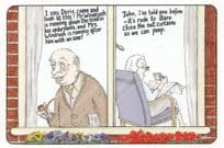Elderly Peeping Tom Method Of Spying Culture Tourist Comic Humour Postcard
