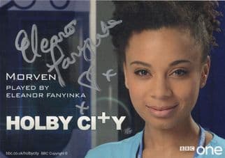 Eleanor Fanyinka as Morven in Casualty Hand Signed Cast Card Photo