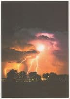 Electric German Storm Lightning From Sky Explosion Disaster Postcard