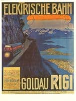 Elektrische Bahn Goldau Rigi Rare Switzerland Mountain Train Postcard