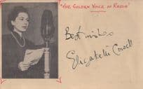 Elizabeth Cowell The Golden Voice Of BBC Radio Antique Autograph