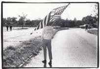 Elliott Landy Washington 1968 American Flag Victory March USA Photo Postcard
