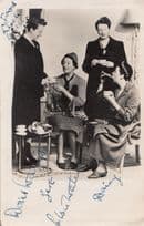 Elsie & Doris Waters 4x Autograph Antique Hand Signed Photo