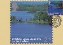 Ely Island Lower Lough Erne County Fermanagh Frank Limited Postmark Postcard