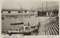 Embarcardero De Valparaiso Chile Old Real Photo Postcard