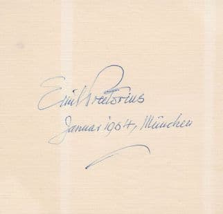 Emil Preetorius German Illustrator Artist Hand Signed Autograph