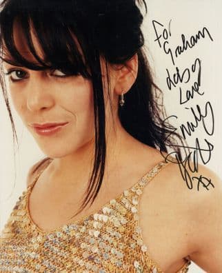 Emily Booth Sexy TV Presenter Grindhouse 10x8 Stunning Hand Signed Photo