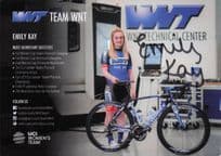 Emily Kay Womens UCI Team WNT Cycling Hand Signed Card Photo