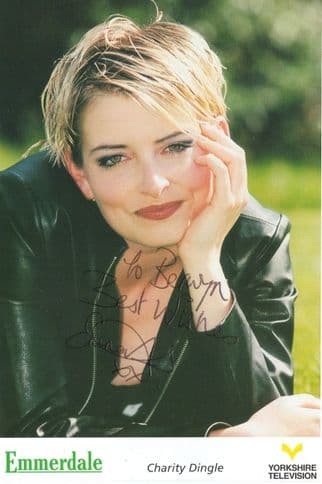 Emma Atkins as Charity Dingle Emmerdale Hand Signed Cast Photo