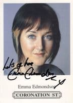 Emma Edmondson Coronation Street Hand Signed Cast Card Photo