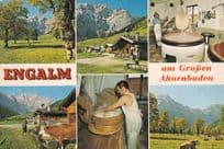 Engalm Am Grofen Ahornboden Austria Dairy Farming Laundry Postcard