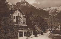 Engelberg Hotel Engel Antique Switzerland Postcard