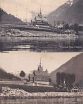 Engelske Kirke Balholm Norway 2x Old Postcard