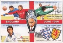 England June 1996 Football European Championship Gary Lineker Postcard