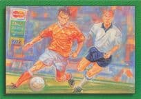 England vs Holland 1996 European Football Championships Painting Postcard
