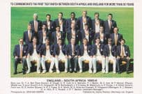 England Vs South Africa 1995 Test Match Cricket Team Photo Postcard