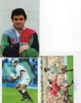 English Rugby Union England International 3x Unidentified Hand Signed Photo s