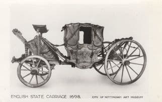 English Stage Carriage 1698 PB Nottingham Transport Coach RPC Postcard