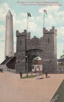Entrance to Irish Village Ballymaclinton Franco British Empire Exhibition Postcard