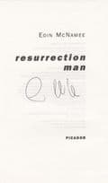 Eoin McNamee Book Author Resurrection Man Signed Page Hand Autograph