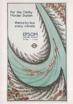 Epson Horse Racing 1933 London Transport Poster Postcard