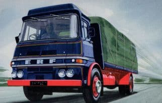 ERF Two Axle Rigid Lorry Ladybird 1960s Book Painting Postcard
