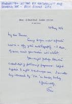 Eric Simms WW2 Bomber BBC Radio Broadcaster Hand Signed Letter