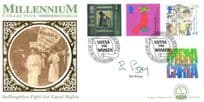 Erin Pizzey Suffragettes British Activist Benham Hand Signed FDC