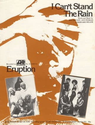 Eruption I Can't Stand The Rain 1970s Disco Funk Sheet Music